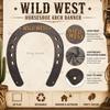 Western Cowboy Kulisse Banner, Wild West Hufeisen Rustikales Design, 78,74 x 47,24 Zoll Wandbehang Dekoration für Country-Motto-Party