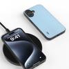 For iPhone 16 Plus Case Genuine Cow Leather Coated PC+TPU Phone Cover