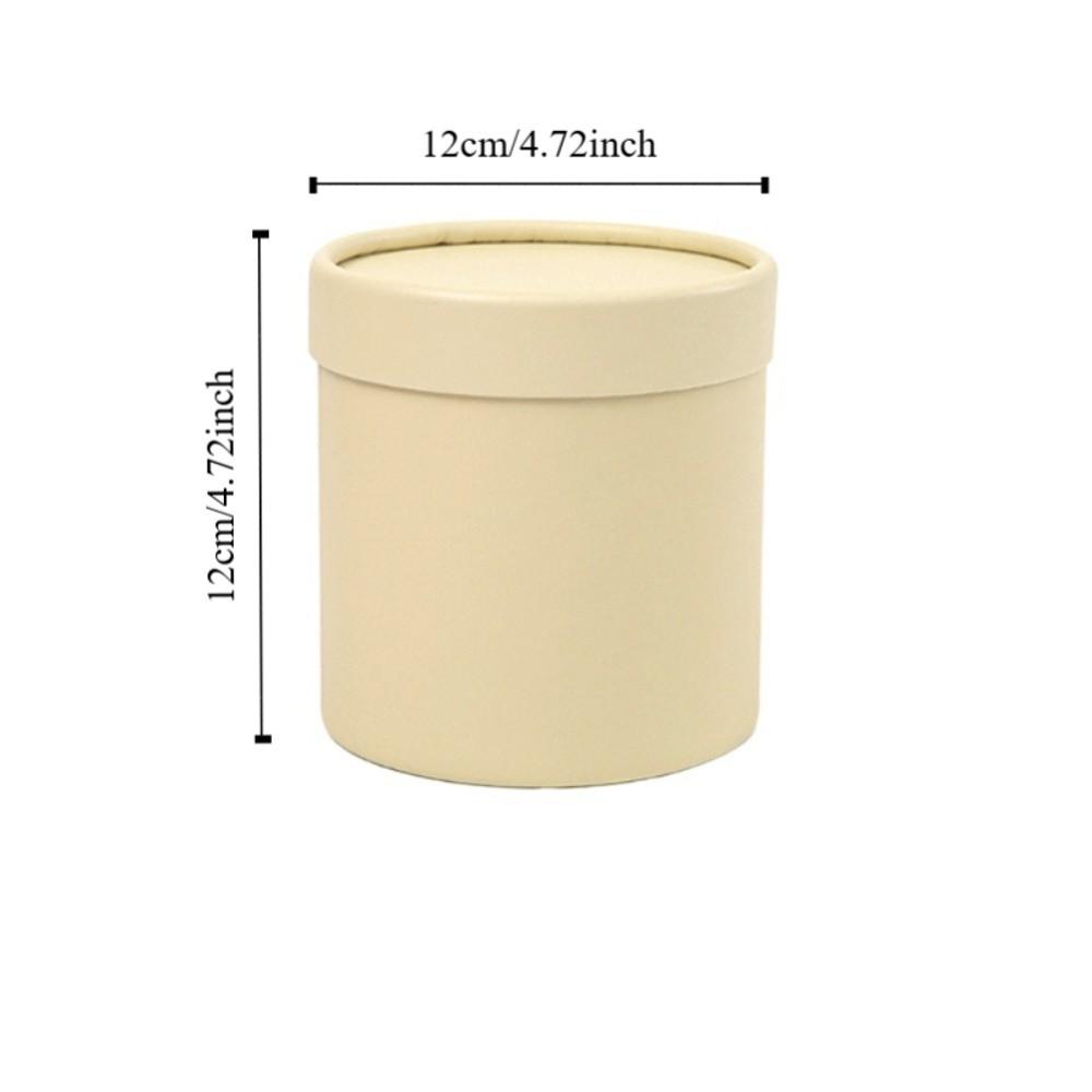 Round Flower Gift Box Solid Color Cardboard Gift Packaging Paper Box Silver Flower Arrangement Bucket Wedding Party Decoration