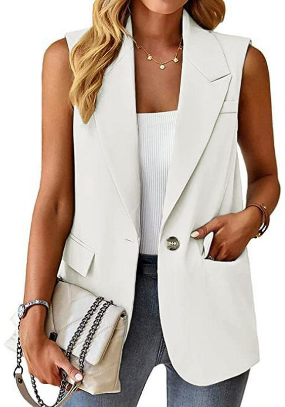 Spring/Summer 2026 Women's Sleeveless Commuting Waistcoat Suit