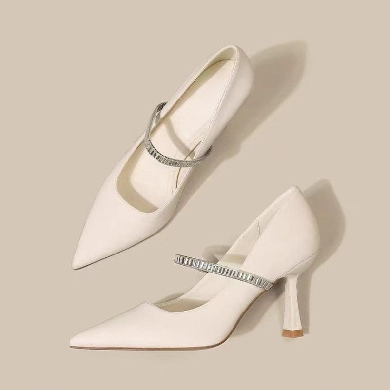 Size 2026 New Pointed Stiletto Heel Pumps Women Shoes Small Size Shallow Mouth Commuting Thin Heel Black Work Shoes