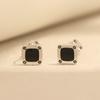 Personalized neutral and versatile black dripping geometric earrings, simple and fashionable, no pierced earclips, the same earrings for men and women