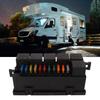 12V Auto Waterproof Relay Box Block Kit 6 Relay Holder Includes 6 relays and 11 blade 11 ATC/ATO holders For Car Yacht Boat