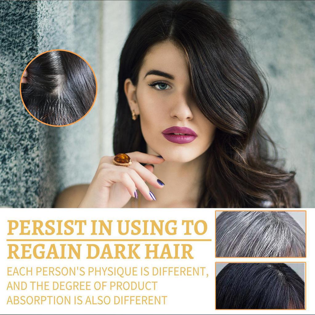 Sérum pour cheveux gris, sérum assombrissant naturel, nutriments à base de ganoderma, assombrissement naturel, nutriments capillaires biologiques, sérum gris, favorise des cheveux plus lisses 30 ml