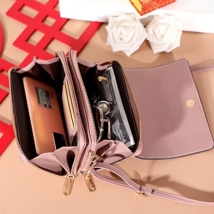 Crossbody Phone Bag for Women PU Leather Cellphone Shoulder Bags Card Holder Wallet Purse