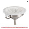 100/120/200/300/400/450 Mesh Nylon Filter Stainless Steel Funnel For Fruit Milk Traditional Chinese Medicine Oil White Wine