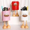 Cartoon Big Mouth Nail Brush Storage Box Makeup Brush Storage Bucket Nail Art Brushes Rack Pen Container Brush Organizer