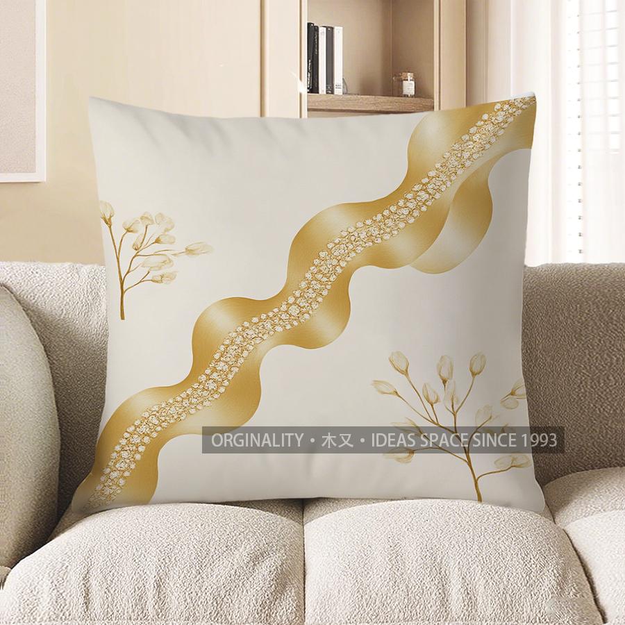 Home Decor Infinity Design with Crystals Throw Pillow Pattern Cushion Cover Suitable for Sofa Bedroom Car Pillow Cover
