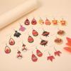 Semi-Managed Acrylic Earrings, Personalized Thanksgiving Turkey Pumpkin Maple Leaf Cake Earrings 1 Pair