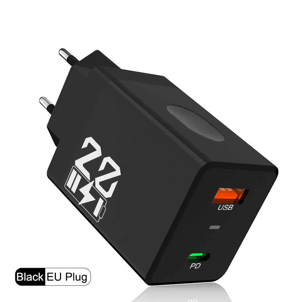 22 Battery Appearance Dual USB 2.4A Mobile Charger with US/EU/KR/UK Adapters
