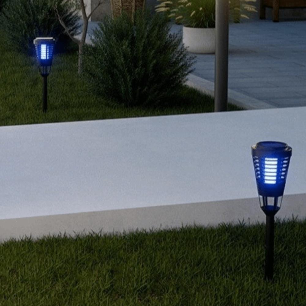 Non-toxic Safe Outdoor Bug Zapper Ground Spike Plug-in UV Light Insect Trap Lamp  Yard Patio