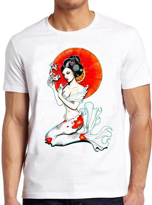 Koi Fish Mermaid Japanese Sun Slogan Joke Meme Funny Gift Tee T Shirt M974 XXXXL