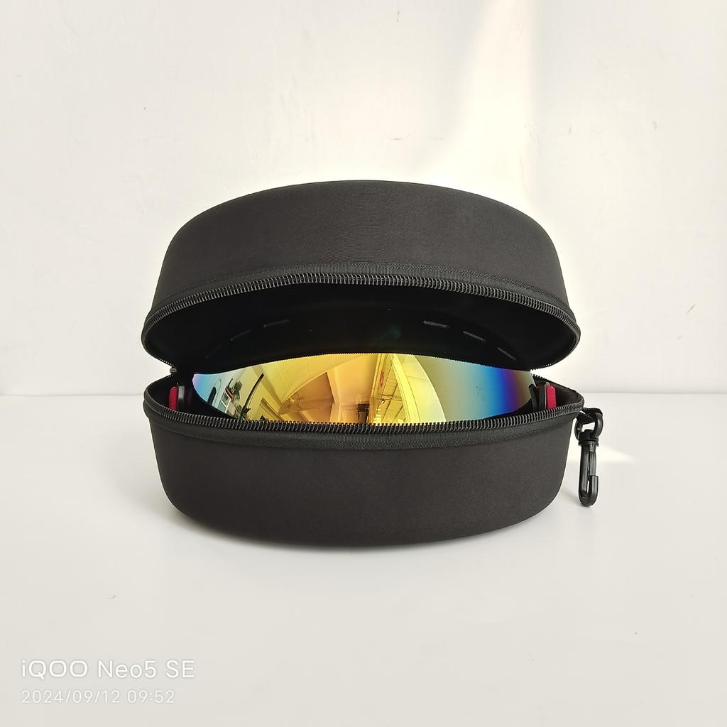 Thickened box EVA Hook-zipper enlarged box for off-road motorcycle and ski goggles storage, shockproof and pressure-resistant