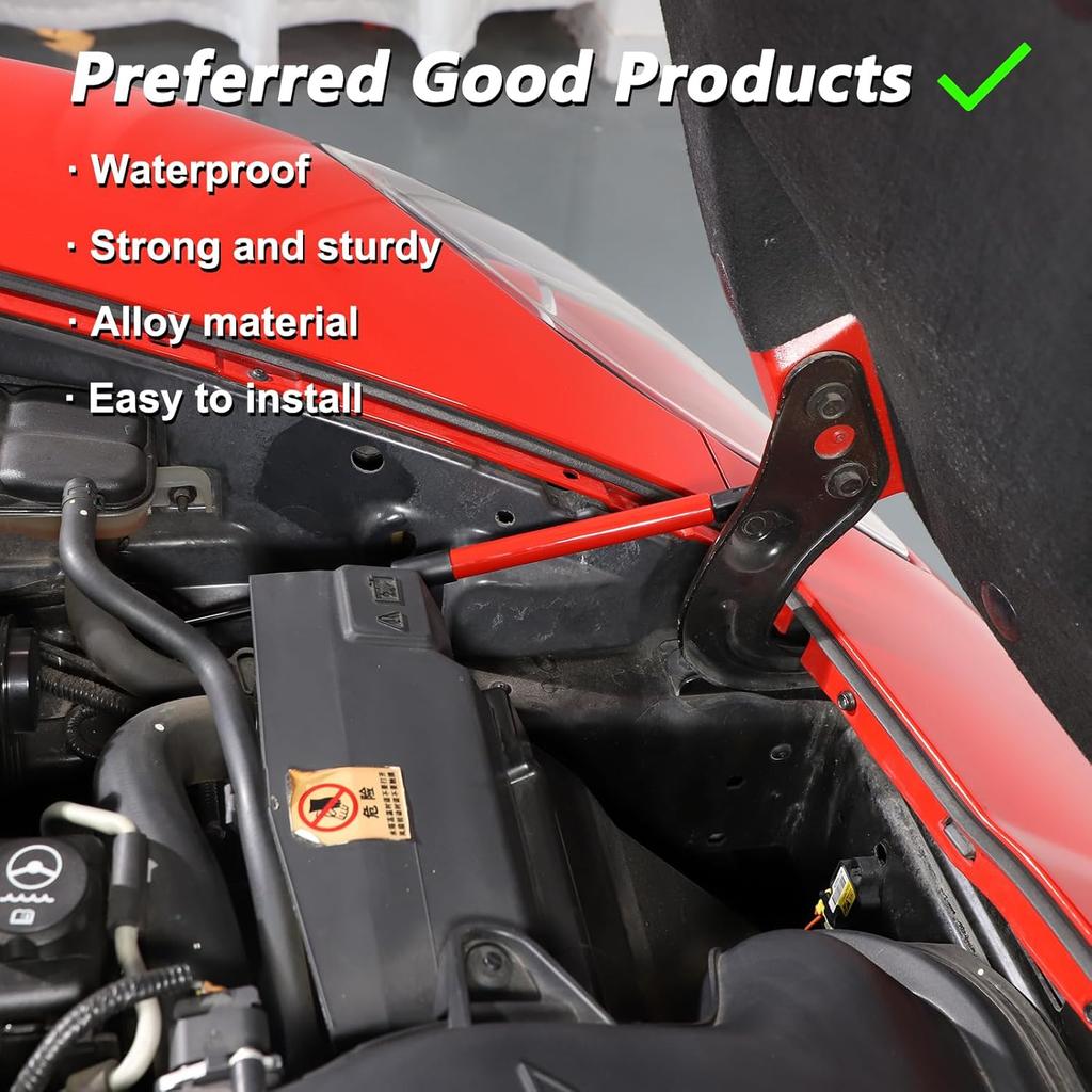 for Corvette C6 Front Hood Lift Support Shocks Set of 2 Hood Struts Rod for Corvette C6 Z06 ZR1 2005-2013 Front Engine Hood Struts Shocks Lift