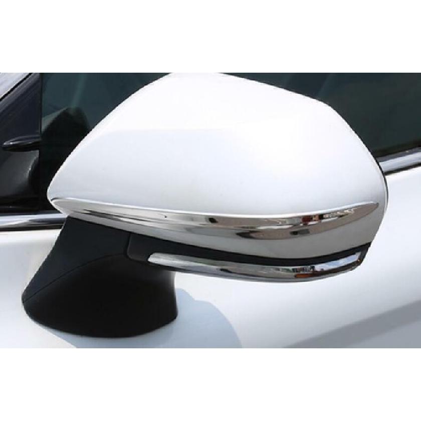 For Toyota CHR CH-R 2018-2022 Chrome Steel Rear View Mirror Strip Molding Trim