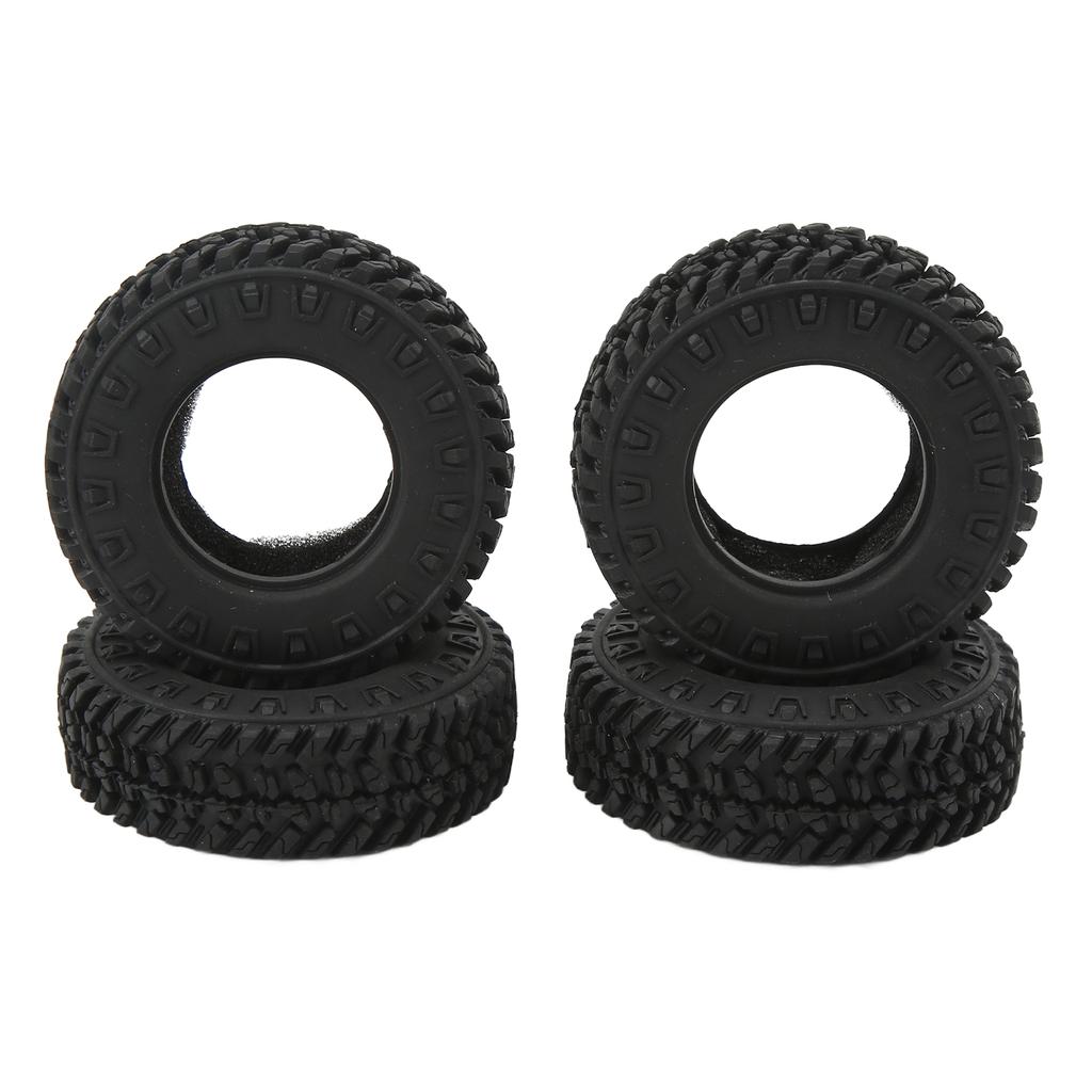 4Pcs RC Rubber Tires Wear Resistant Stable Driving RC Car Tires for FMS FCX24 124 Climbing Car