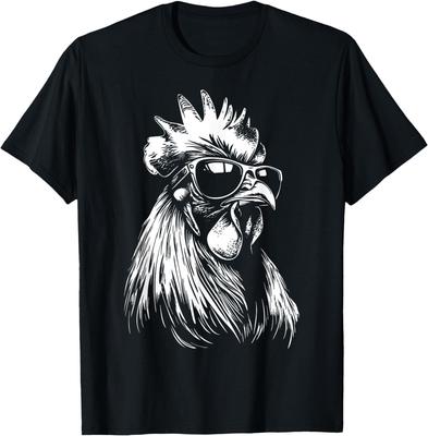 Rooster Chicken Sunglasses T-Shirt