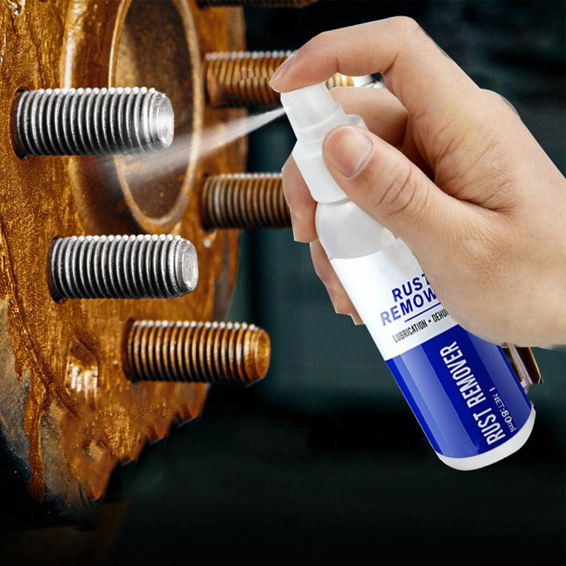 Rust Remover Spray Multi-purpose Wheel Rust Remover 80ml Polishing and Cleaning Auto Maintenance Iron Powder Cleaning Agent