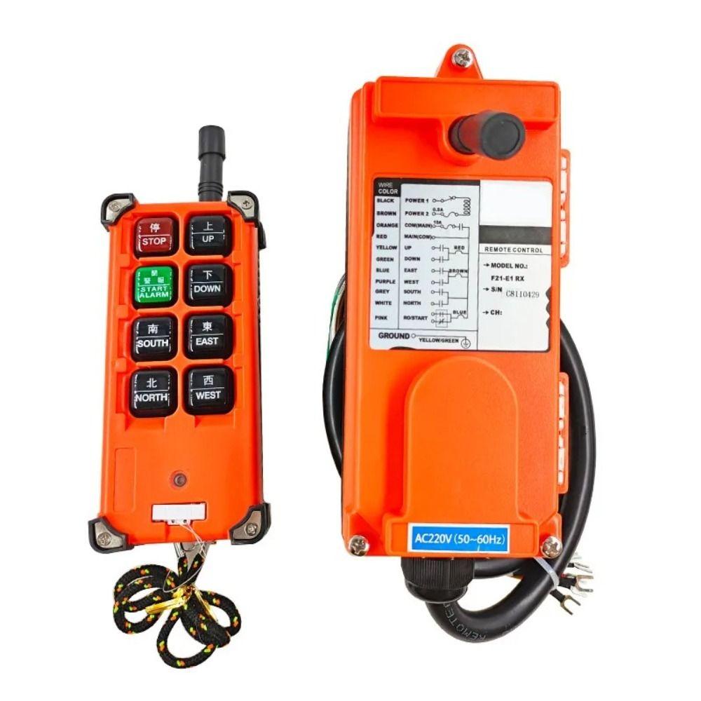 F21-E1B Electric Lift Hoist Wireless Switch Receiver 8 Buttons Wireless Crane Remote Control