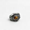 Indian Style Turquoise Retro Titanium Steel Men's Hip Hop Gemstone Ring