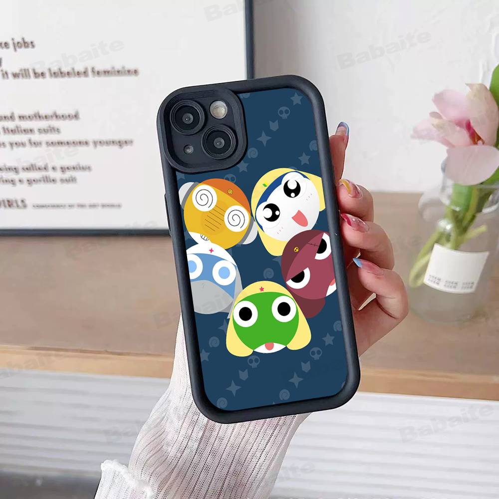 Keroro Frog Cool Gunsou Sergeant For IPhone 17 15 13 12 11 14 Pro Max X XR XS 16 Plus Shockproof Candy Back Cover