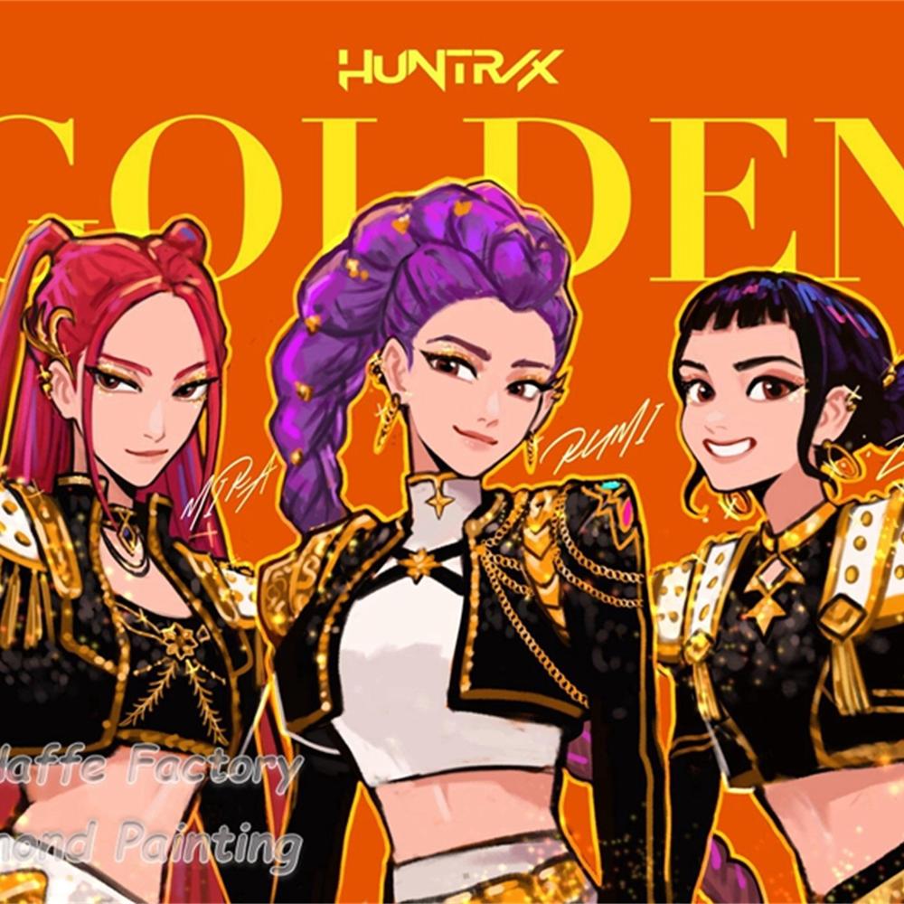 Kpop Łowcy Demonów Anime Malowanie Diamentowe 5d DIY Rumi Mira Zoey Kreskówkowa Dziewczyna Wzór Haftu Krzyżykowego Mozaika Dekoracja Domu