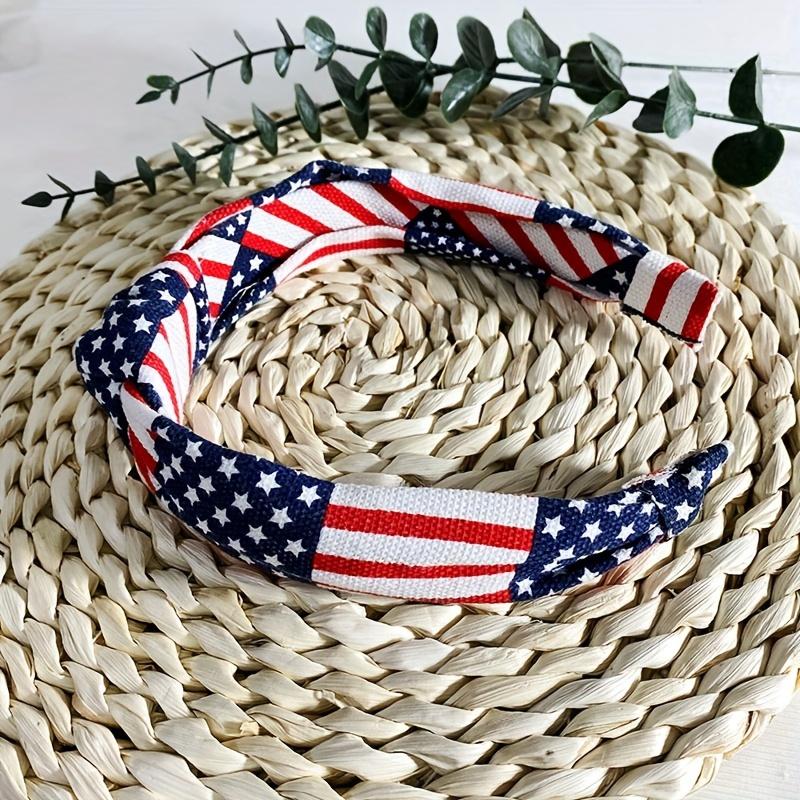 1pc USA Independence Day Flag Print Headband for Women and Girls - Party Holiday Performance Hair Accessory
