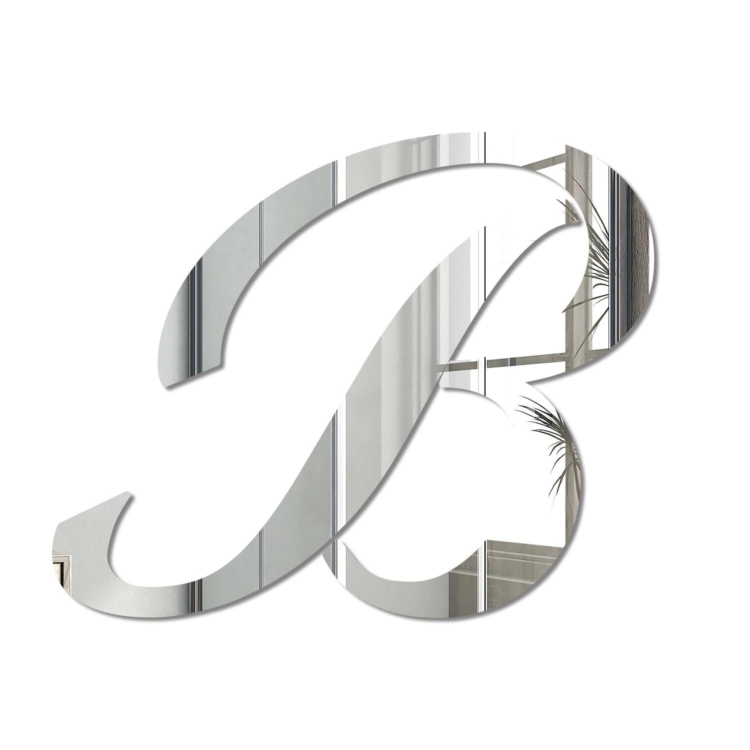 

10CM Large Size 3D Acrylic Mirror Surface Artistic Font English Letters Wall Stickers Home Decor Alphabet Art Wall Decals 10CM