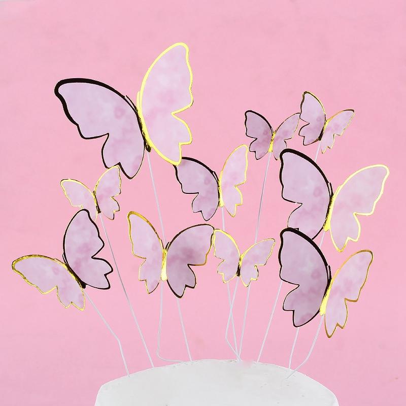 Birthday Butterfly Cake Topper Cake Insert Birthday Cake Decoration Wedding Cake Ornament Birthday Ballons Wedding Ballons