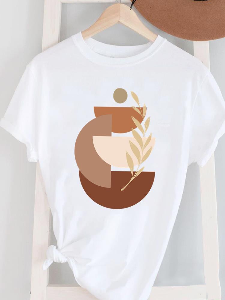 (Asian Size) Short Sleeve Women's Top T Female Print  Fashion ladies O-neck Casual trend lovely flower cute Clothing  Graphic Tee T-shirts