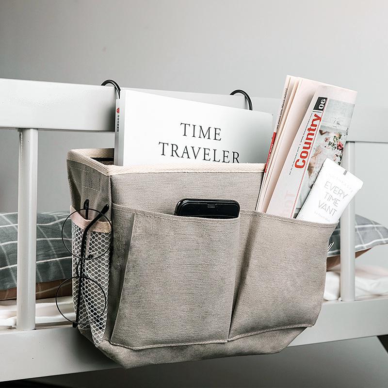 Nordic Creative Fabric Hanging Bedside Storage Bag - Bunk Bed Dormitory Organizer