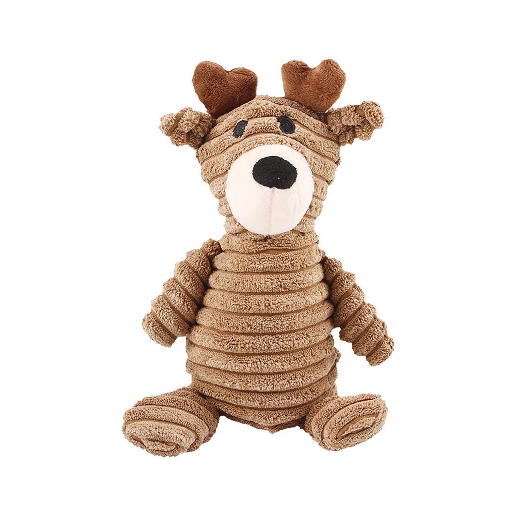 Dog Teething Companion Interactive Cartoon Animal Plush Sound Toy Small Dog Boredom Pet Toy