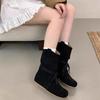 Fashion New Popular Suede Casual Boots for Women Fashionable Ankle Boots Short Slip On Flat Shoes Retro Versatile Soft Bottom Lady Boots