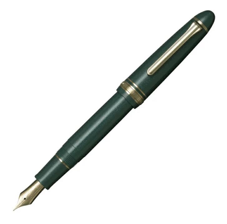 SAILOR Profit 18 Gold Trim Fountain Pen 18K Nib Medium Shining Green Made in Japan 11-2218-460