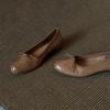 Sheepskin version~ retro thick heel women's commuting temperament niche design round head bow design light mouth women's single shoes