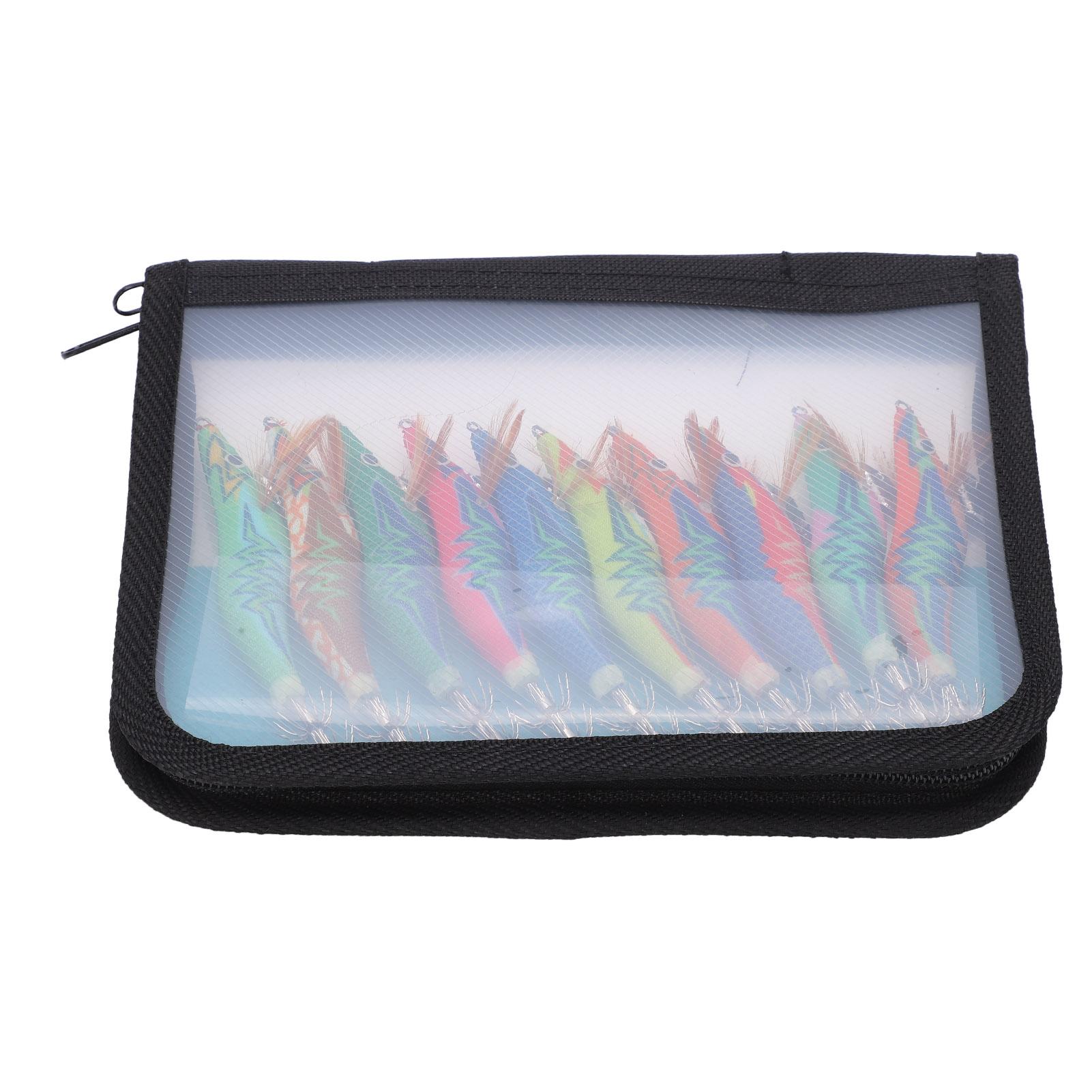 

Squid Jig Fishing Baits with 3D Lifelike Eyes Outdoor Luminous Tail Saltwater Shrimp Lures2.5#