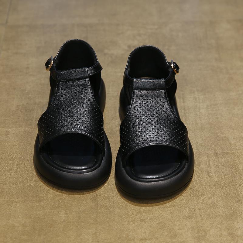 Bag Heel Platform Sandals Women's New Summer Casual Versatile Soft Sole Non-slip Roman Shoes with Skirt