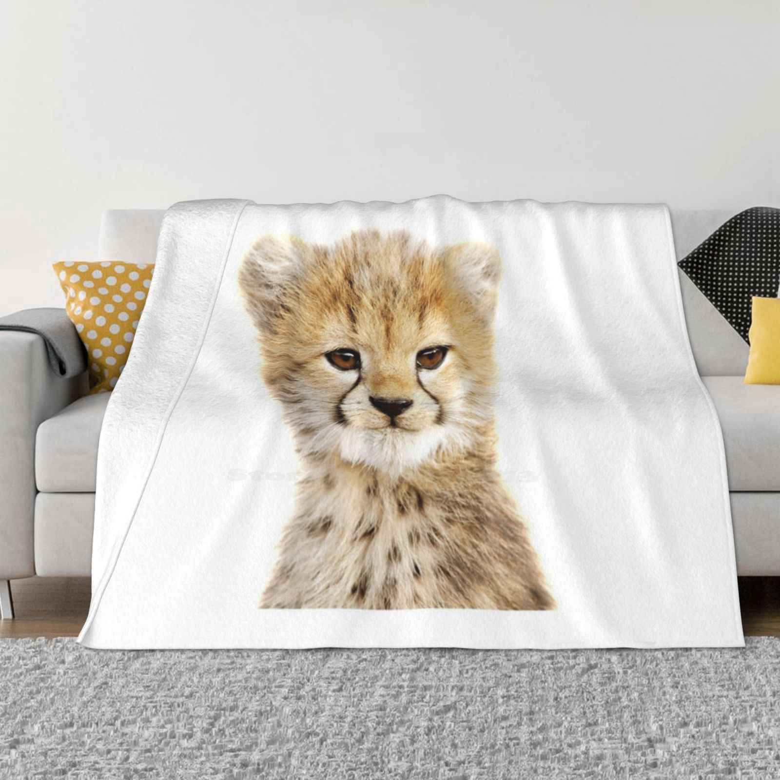 

Baby Cheetah Art Print , By Zouzounio Art Blanket Soft Warm Travel Portable Blanket Baby Cheetah Safari Animals Cub Cheetah 30x40in