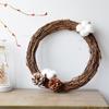 DIY Floral Wreaths 10cm/15cm/20cm/25cm/30cm/40cm Rattan Ring Artificial Garland