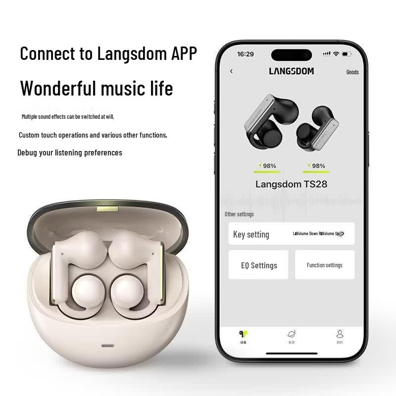 Lanston TS28 Open-Ear Clip Bluetooth Headphones