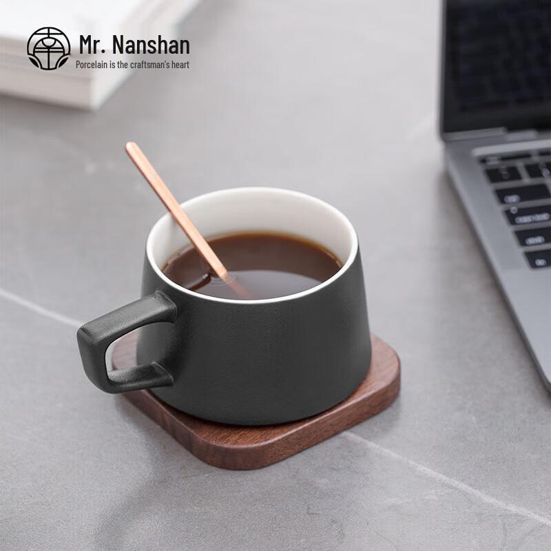 Nanshan Mr. Zen Ceramic Coffee Mug with Coaster