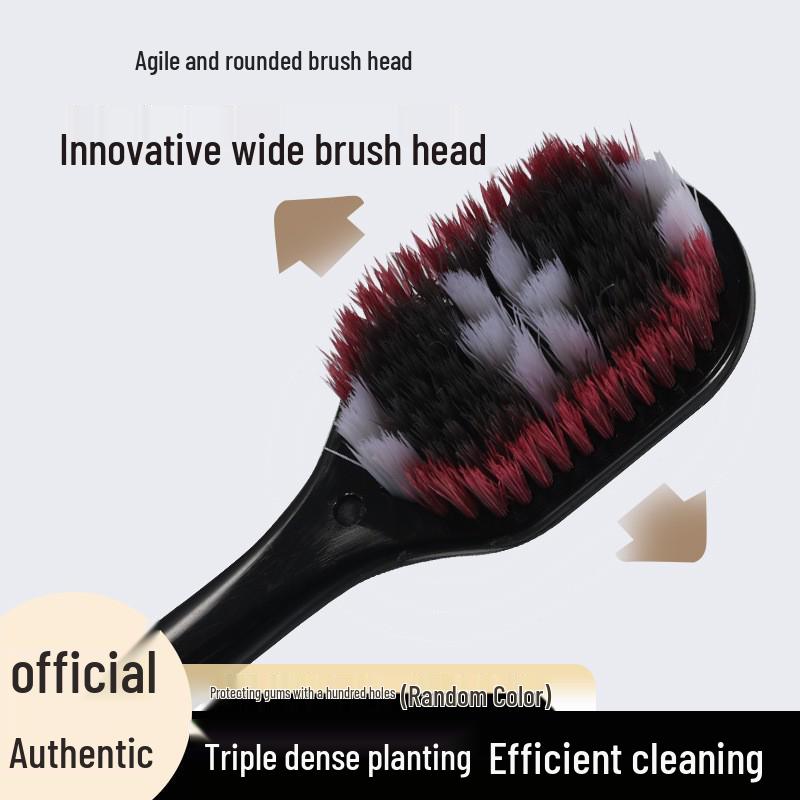 Premium Wide-Head Soft Bristle Toothbrush with High-Density Bristles for Adults