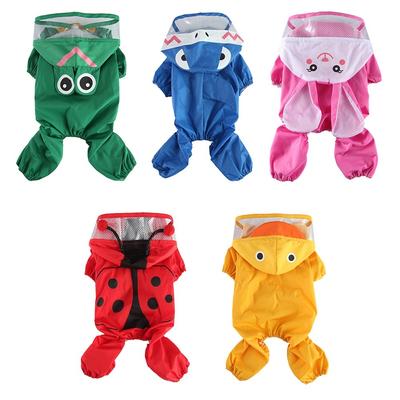 XS-XL Pets Dog Raincoat Transparent Hooded Jumpsuit Dogs Waterproof Coat Waterproof Jackets Outdoor Breathable Clothes For Puppi