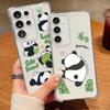 Panda Pattern Case For Samsung Galaxy S25 Edge S25 S24 S23 Ultra S22 Plus S24 FE A56 A36 A16 A15 A55 A54 Clear Soft Phone Cover