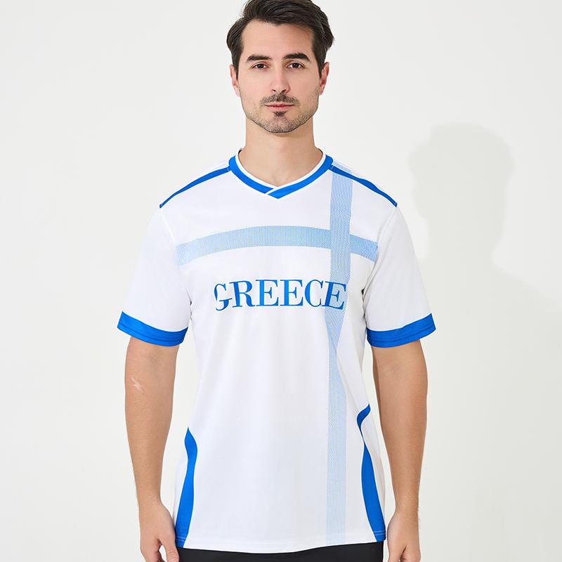 Řecký fotbalový dres s krátkým rukávem
