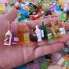 10 buc. Casă de păpuși Mini simulare pentru băuturi de vin Sticlă pentru casă de păpuși Accesorii pentru decorarea bucătăriei Jucărie de simulare pentru copii, cadouri