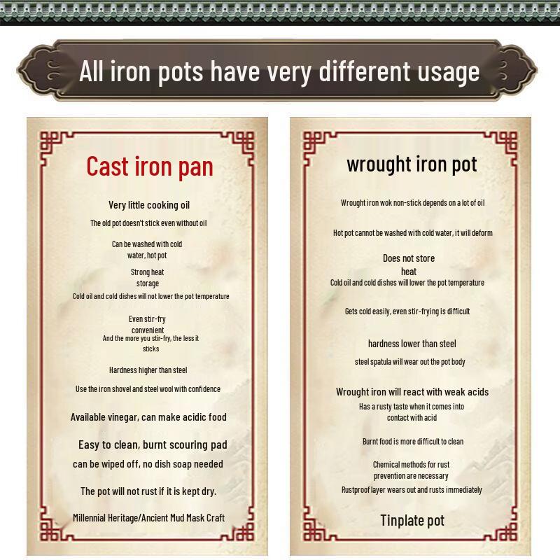 MIAOQIAO Old-fashioned Commercial Cast Iron Wok