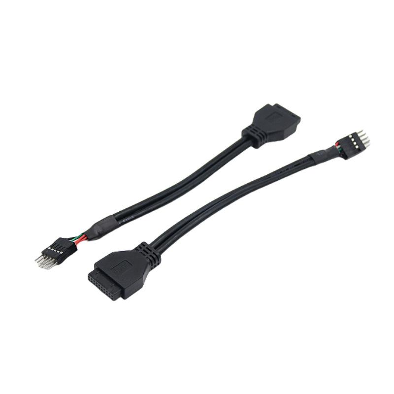 Motherboard 9PIN to 20PIN Flex Cable USB2.0 to USB3.0 Data Transfer Copper Convert Wire for PC Computer Case Extend Cord Adapter