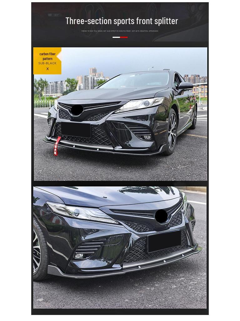 18-20 Eighth Gen Camry Sport Front Lip, Side Skirts, Rear & Top Spoilers