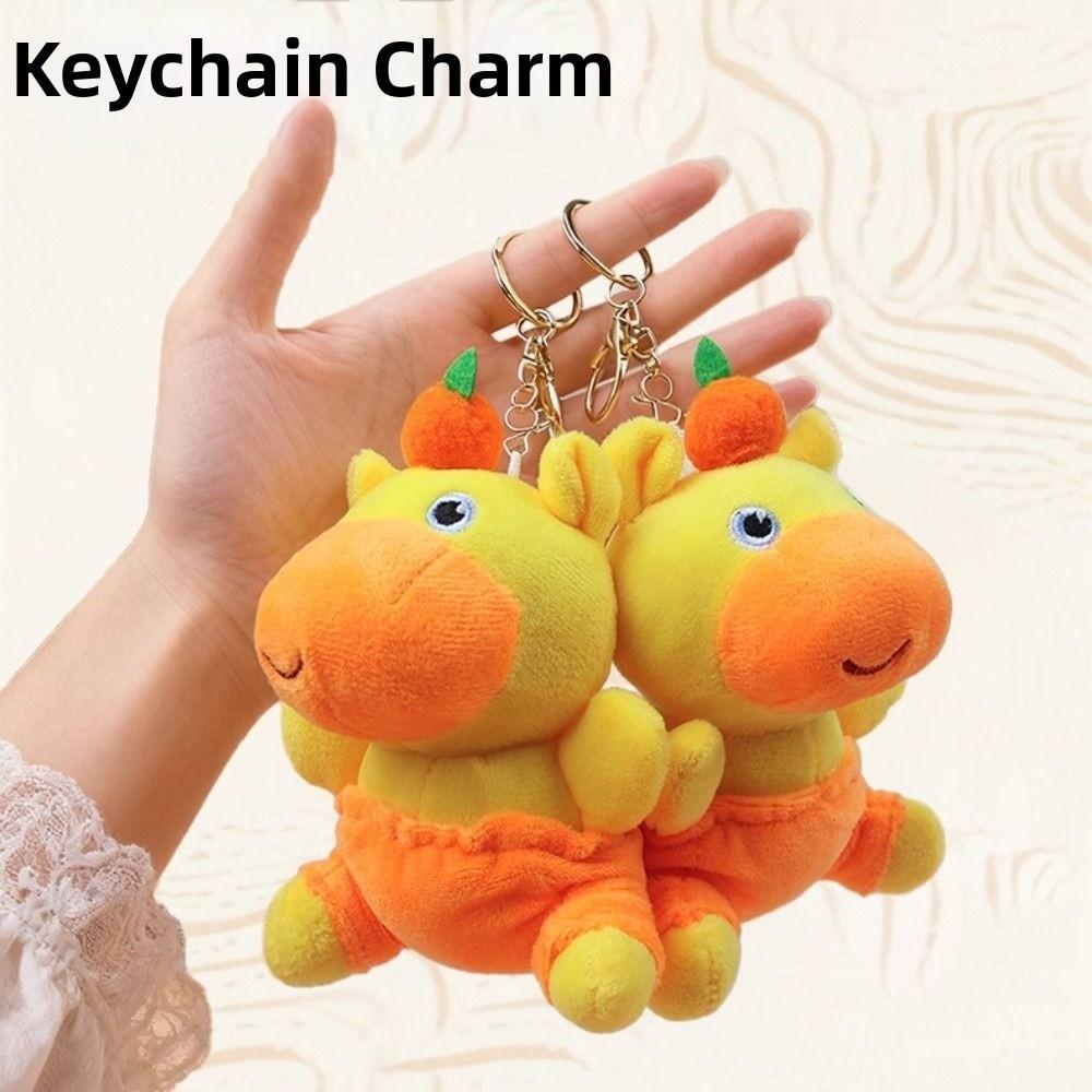 Cute Capybara Lulu Plush Keychain Lovely Dolphin LULU Plush Doll Stuffed Animal Key Ring  Kids Toy